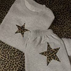 Leopard Other Sets Children's Clothing Shein Teen Girl Leopard Print Crew Neck Long Sleeve Top and Pants Set