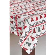 Tablecloths Homescapes Santa Gonk Christmas Table Cloth 127 x 127 cm Tablecloth Multicolour