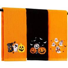 Polyester Kitchen Towels YETP Star Halloween Towels Set of 3 Kitchen Towel