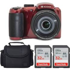 Memory Cards & USB Flash Drives Kodak Fabble, PIXPRO AZ255 Digital Camera (Red) SanDisk 32GB Ultra UHS-I SDHC Memory Card (2) Case