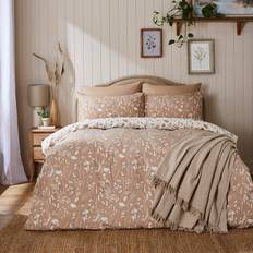 Dunelm Elsie Botanical Reversible & Pillowcase Set Duvet Cover Pink