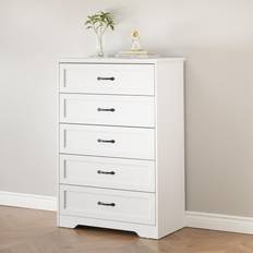 Gaomon Modern 5 Drawers Dresser White Chest of Drawer