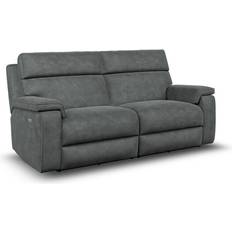 Oak Furnitureland Miller Grey Fabric 3 Seater Sofa
