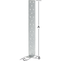 Vormann Vinkelbeslag Förzinkad 200x40x40 mm 400x40mm