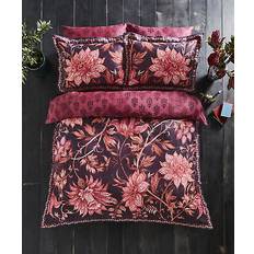 Joe Browns Luxurious Reversible Boho Floral Cotton Sateen 200tc Duvet Cover Purple