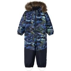 Name It Azul Monos de nieve Name It Funktionsanzug 'NMMSNOW10' - Navy/Saphir/Pastellgrün/Weiß