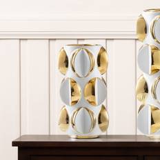 Cvita Jar 24cm H x 12.5cm W x 12.5cm D - White,Gold