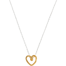 Estella Bartlett Doodle Heart Necklace - Silver/Gold
