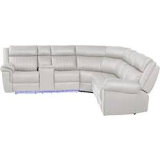 Aviator Modern Ice/White Sofa 129.5" 6 Seater