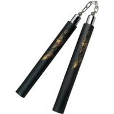 Arts Martiaux Nunchaku Schaumstoff Kette Metal Boxe Noir