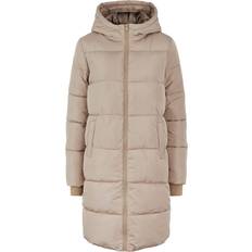 Abrigo Acolchado - Marrón Abrigos Pieces PCBee Puffer Jacket - Beige Claro