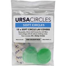 Vert Accessoires de microphone Ursa Soft Cover Circles for Lavalier Microphones, 15-Pack Chroma Green