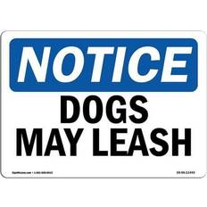 Office Supplies SignMission OSHA Notice Sign 12 x 18 in - Dogs on Leash