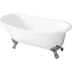 Claw Foot Bathtub Freestanding Bathtubs Furnorama Claw Foot Bathtub 54 In. Aqua Eden Cast Iron Slipper Tub