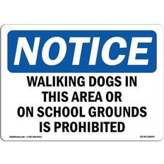 Office Supplies SignMission OSHA Notice Sign 12 x 18 in - Walking Dogs