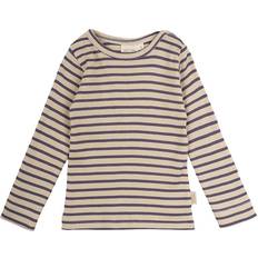 Jungen - Lila Blusen & Tuniken Petit Piao Bluse - Rib - Modal - Dusty Violett/Dark Off White