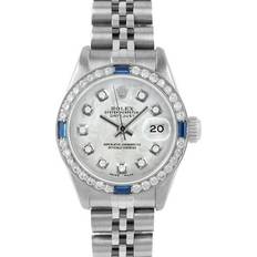 Rolex Women Wrist Watches Rolex Swiss Wrist, Pre-Owned 6917 Ladies 26mm Datejust Wristwatch Mother of Pearl Diamond (3 Year Warranty)