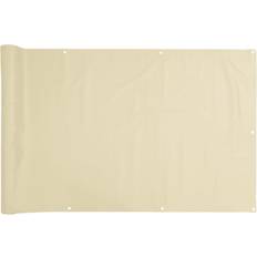 Screenings vidaXL Balkonscherm 400 x 75 cm PVC Crèmekleurig