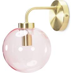 Lighting ValueLights Frenchie Pink Tinted Globe LED 24 x 20 x 15 cm Wall light