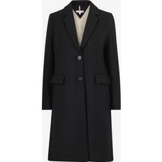 Cashmere Frakker Tommy Hilfiger Frakke Wool Blend Classic Frakke - Black