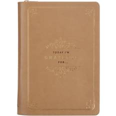 Oro Calendarios y Blocs de Notas Christian Art Gifts Classic Faux Leather Journal - Tan/Gold Notebook