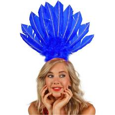 Thetru Showgirl headdress blue feather