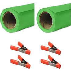 Fonds Photo Savage Widetone Seamless Background Paper, 86&quot x 36' Tech Green 2-Pack with Clamps