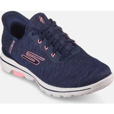 Skechers Women Golf Shoes Skechers Women's Slip-ins: GO GOLF WALK Slip-Ins Shoes 11.0 Navy/Pink Textile/Synthetic