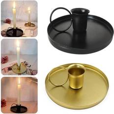 Iron Candlesticks, Candles & Home Fragrances Portable With Handle - Black Candle Holder