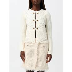 Women - Yellow Cardigans Twinset Cardigan - White