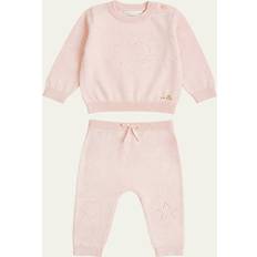 Baby Girl's Pointelle Heart Two-Piece Set - Pink