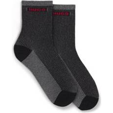 Silver Socks HUGO Short-Length Socks with Logo Details - Silver