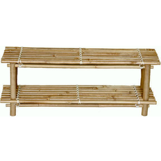 Bamboo Hallway Furniture & Accessories Handmade Bamboo 33 in. L x 11 in. D x 12 in. H Shoe Rack