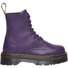 Purple Lace Boots Dr. Martens Jadon III Boot Pisa Leather Platforms Boots - Rich Purple