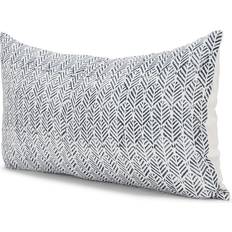 Linen Cushion Covers Mercana Chevron/Zig Zag Linen Pillow 26.0 H x 14.0 W x 0.2 D Cushion Cover Blue, Beige, Multicolor