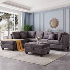 Modular - Sofa Set Sofas Ubgo Modular Sectional Gray Sofa 109"