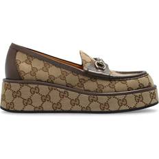 Gucci Women Loafers Gucci Horsebit Loafers Women - Brown