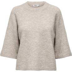 Only Onlsimoni Knitted T-Shirt - Beige