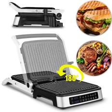 Sandwichmaker Zeegma Elektrischer Kontaktgrill und Sandwichtoaster 2100W, 2in1, 180 Klappbar, ILAG-Antihaftbeschichtung, Tropfschale, Timer