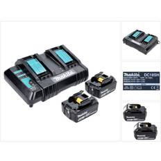 Makita Power Source Kit 18 V mit 2x BL 1860 B 6,0 Ah Akku 197422-4 DC 18 SH Doppel Ladegerät 199687-4