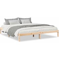 vidaXL Ekstra Lang Uden Madras 180x220 cm Massivt Fyrretræ Sengeramme