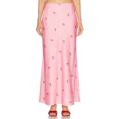 Rosa Gonne LoveShackFancy Noam Skirt - Cherry Pink