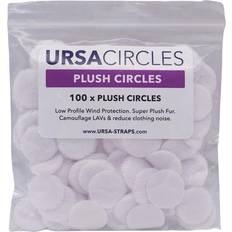 Weiß Mikrofonschutz Ursa Plush Fur Circles for Lavalier Microphones, 100-Pack White