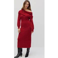 Røde Kjoler Gestuz Off Shoulder Dress - Haute Red Melange