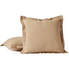 Lino Fundas de almohada Coyuchi Organic Relaxed Linen Euro Sham Doe - Size Pillow Case