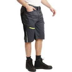 Lee Cooper lcsho811blk shorts work wear hi-vis stretch cargo multi pockets-black