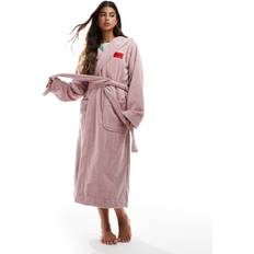 Rosa - Uomo Accappatoi HUGO Bodywear Teddy Fleece Hooded Dressing Gown - Light Pink