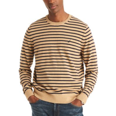 Nautica Men Jumpers Nautica Men's Navtech Stripe Crewneck Sweater - Coastal Camel Heather