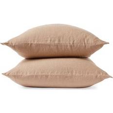 Lin Housses de couette Coyuchi Organic Relaxed Linen Pillowcase Set - Doe - Size King Duvet Cover