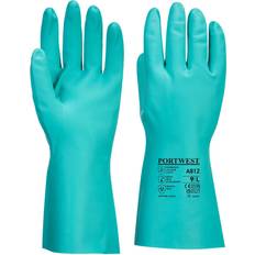 Work Gloves Portwest Nitrosafe Plus Chemical Gauntlet A812 - Green